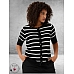 KAFFE CURVE Cardigan Lizzy Black/Chalk